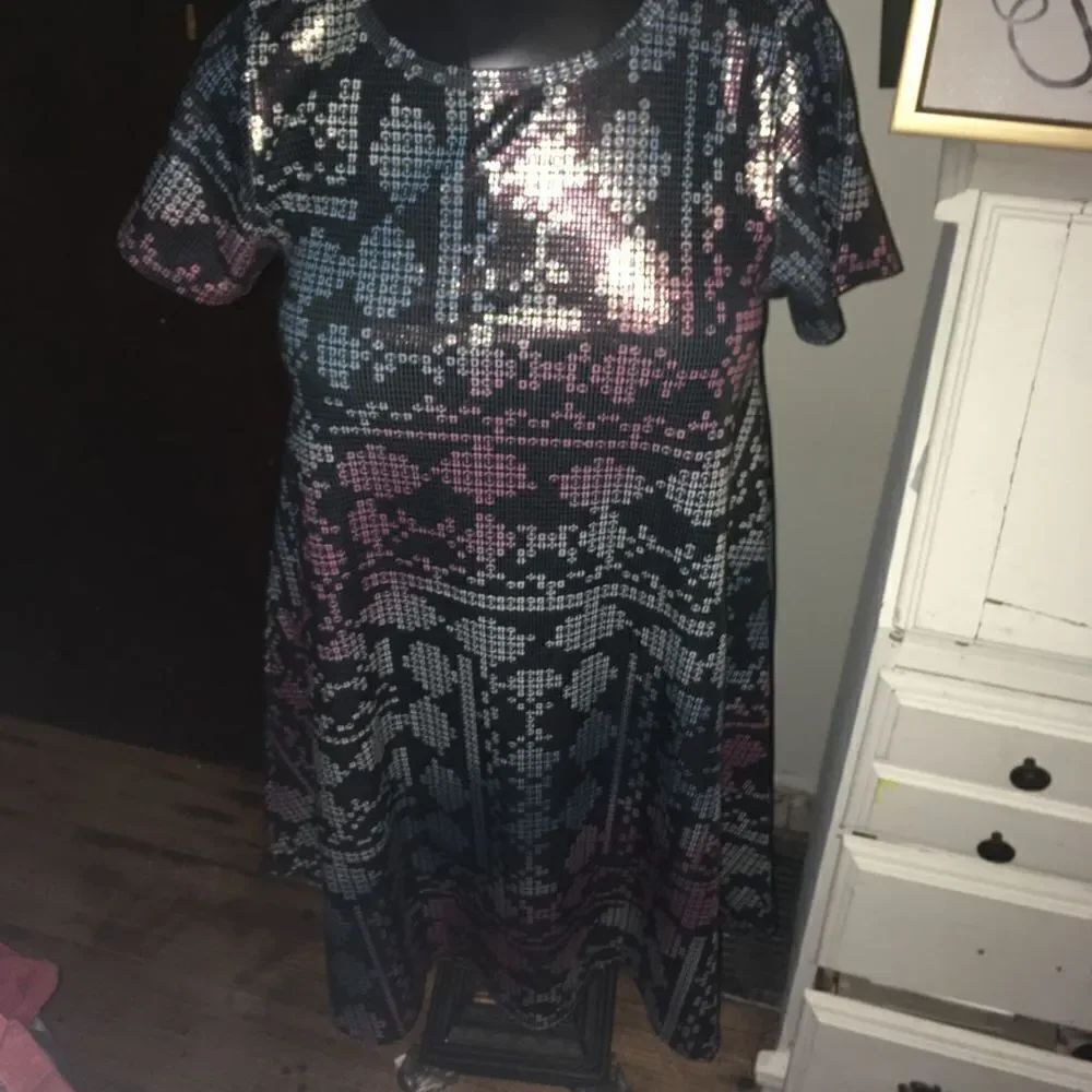 Lularoe Carly sequin elegant high low XS dress